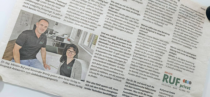 Bild von Artikel zum Stand der Heizungsförderung im Schaufenster